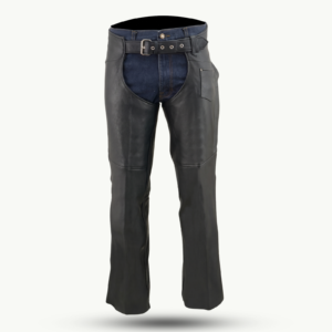 Men's Fully Lined Motorcycle Rider Chaps w Coin Pocket